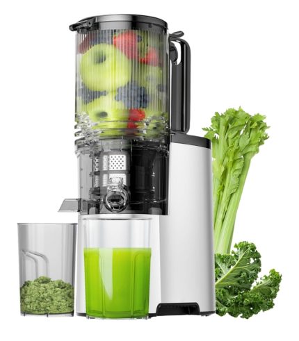 Cold Press Juicer with 5.8-Inch Wide Chute, 400W Power, High Juice Yield