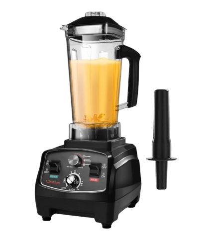 Commercial Blender with Timer, Ice Crusher, Smoothie Maker, High-Speed Kitchen Use